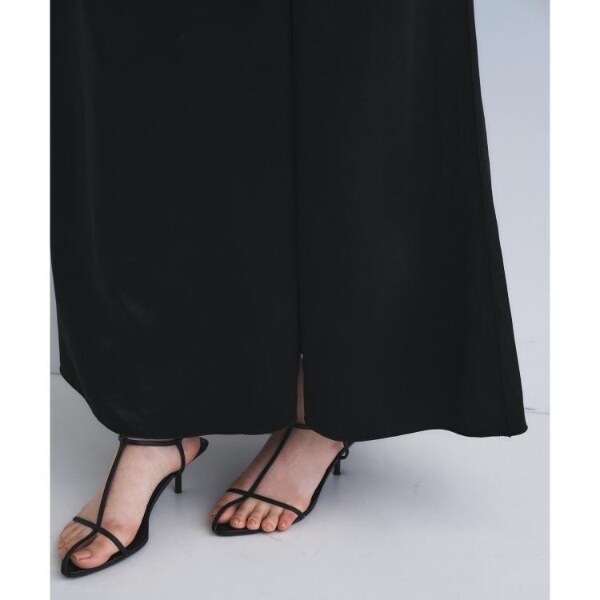 コードエー（CODE A）/satin slit flare skirt_8