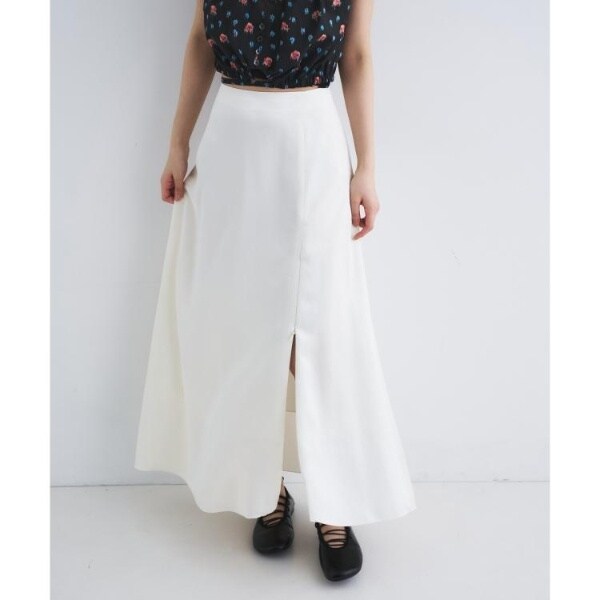 コードエー（CODE A）/satin slit flare skirt_14