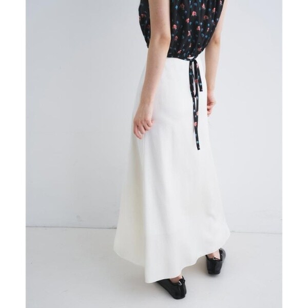 コードエー（CODE A）/satin slit flare skirt_15