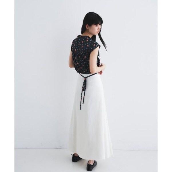 コードエー（CODE A）/satin slit flare skirt_16