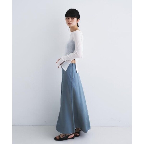 コードエー（CODE A）/satin slit flare skirt_19