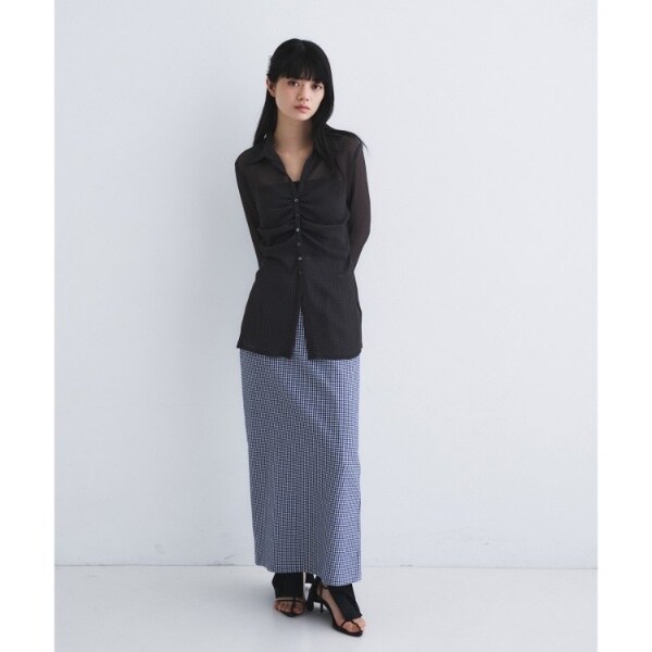 コードエー（CODE A）/thin gather shirts_5