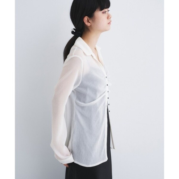 コードエー（CODE A）/thin gather shirts_14