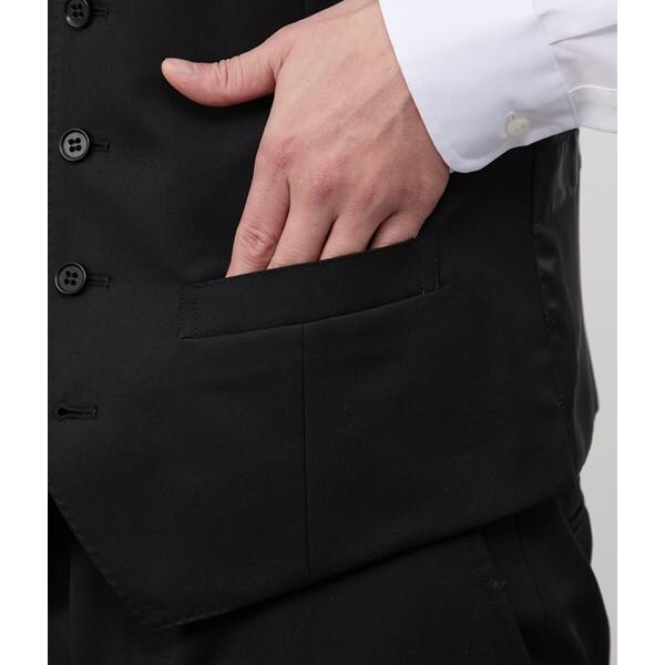 ニューヨーカー（NEWYORKER）/【撥水】無地 襟なしオッドベスト