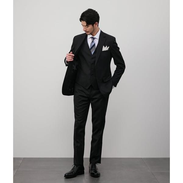 ニューヨーカー（NEWYORKER）/【撥水】SLIM FIT 無地 ノータック