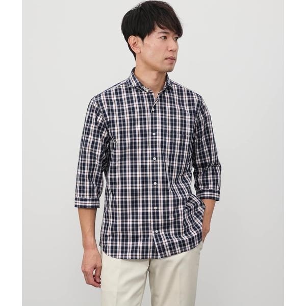 ニューヨーカー（NEWYORKER）/【吸水速乾】ニューヨーカータータン 七分袖カッタウェイカラーシャツ