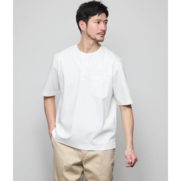 ニューヨーカー（NEWYORKER）/【接触冷感】ヘンリーネック 半袖Tシャツ