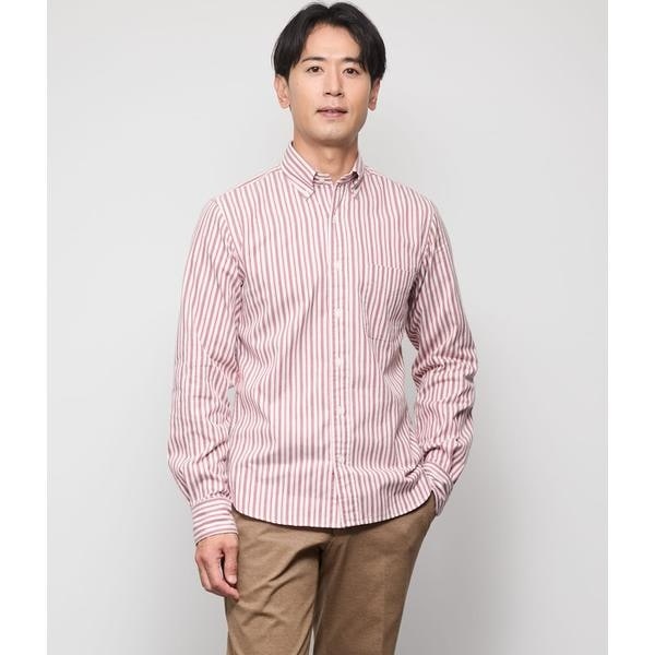 ニューヨーカー（NEWYORKER）/ピケ ストライプ 長袖ショートボタンダウンシャツ