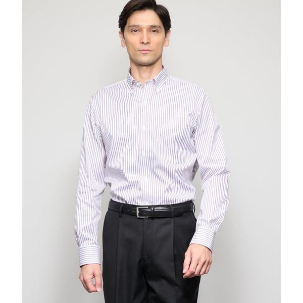 ニューヨーカー（NEWYORKER）/NY CARE FREE オルタネイトストライプ 長袖ボタンダウンシャツ