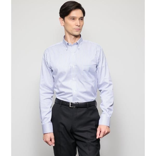 ニューヨーカー（NEWYORKER）/NY CARE FREE ストライプ 長袖ボタンダウンシャツ