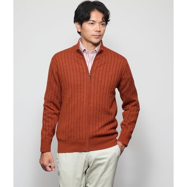 ニューヨーカー（NEWYORKER）/プレーティング ジップアップスタンド カーディガン