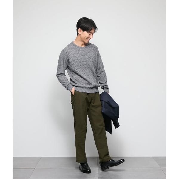 ニューヨーカー（NEWYORKER）/カシミヤ ケーブルクルーネック プル