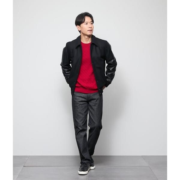 ニューヨーカー（NEWYORKER）/カシミヤ ケーブルクルーネック プル