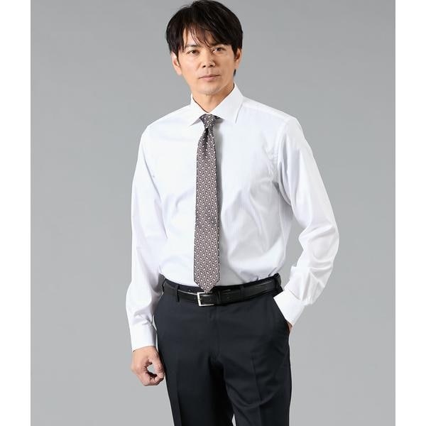 【NEW】ニューヨーカー（NEWYORKER）/Easy Care シャドーストライプ 長袖スリムフィットシャツ