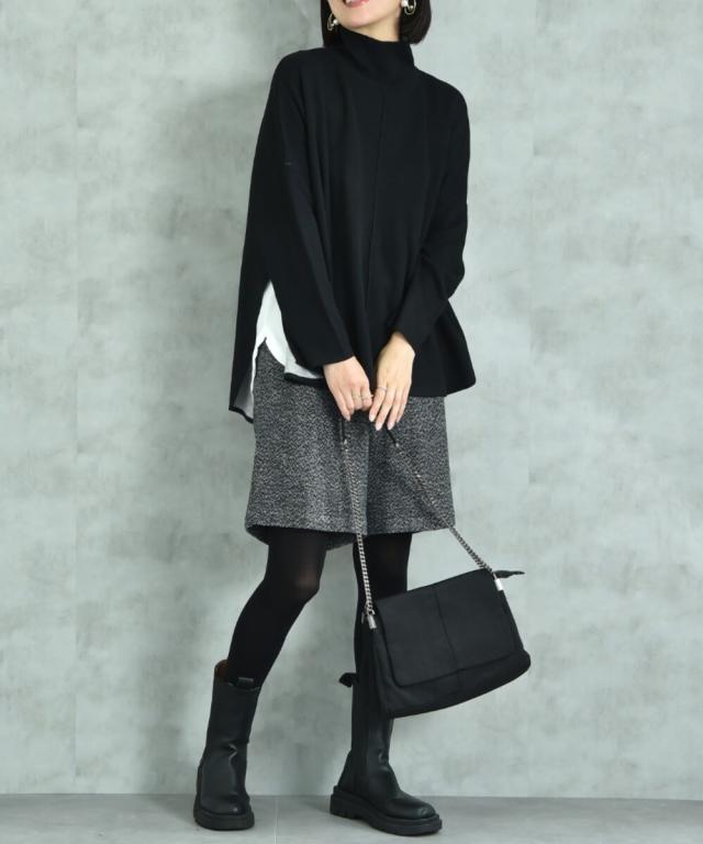 インタープラネット（INTERPLANET）/リバーシブルＷフェイスポンチョ風ニットプルオーバー 4,988円