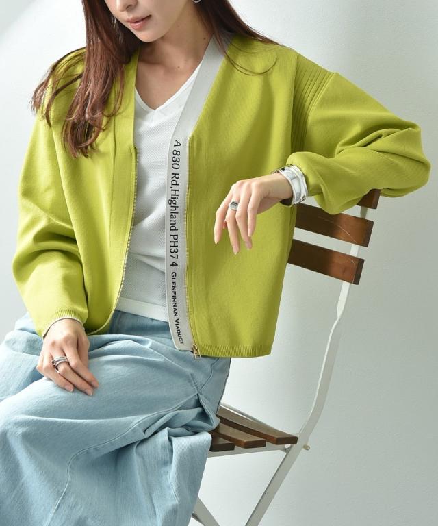 【NEW】インタープラネット（INTERPLANET）/超軽量柄編柄ロゴＺＩＰブルゾンの通販は 6,491円