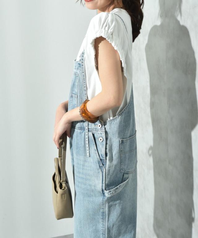 CYNICALミドルオンスデニムキャミサロペット