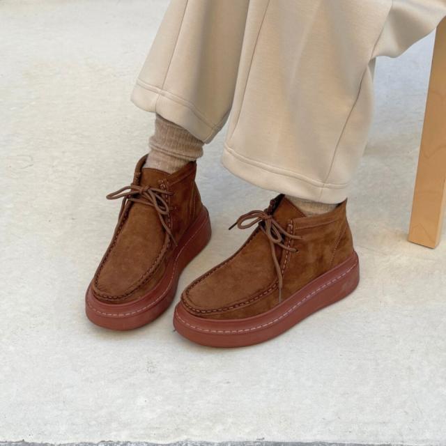 トミエコ（Tomieco）/本革　モカシンショートブーツ　デザインブーツ_12