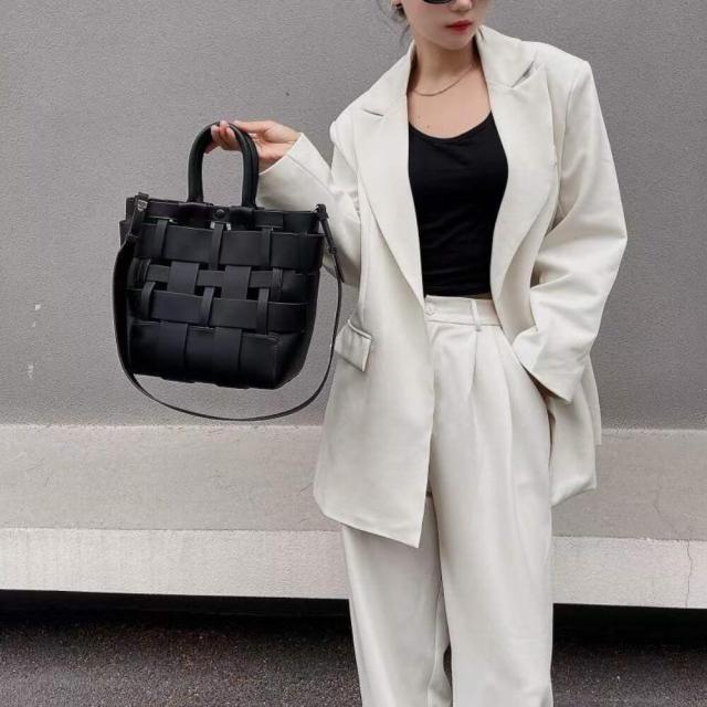 トミエコ（Tomieco）/トート 2wayショルダーバッグ 編み込みスクエアバッグ