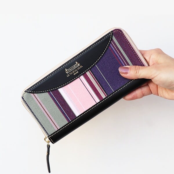 LES TOILES DU SOLEIL ストライプ長財布 レ・トワール・デュ・ソレイユ