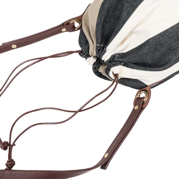 レ・トワール・デュ・ソレイユ（LES TOILES DU SOLEIL）/ブール バッグ（ブルヴァール ラスパイユ ノアール エクリュ トープ） レ・トワール・デュ・ソレイユ（LES TOILES DU SOLEIL）/ブール バッグ