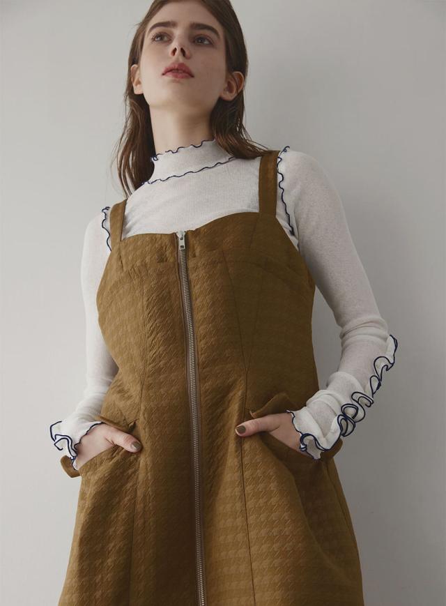 コエル（COEL）/千鳥ジャガードジップワンピース