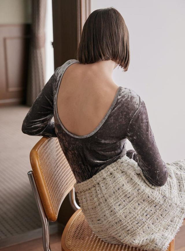 コエル（COEL）/ベロアレオタードトップス