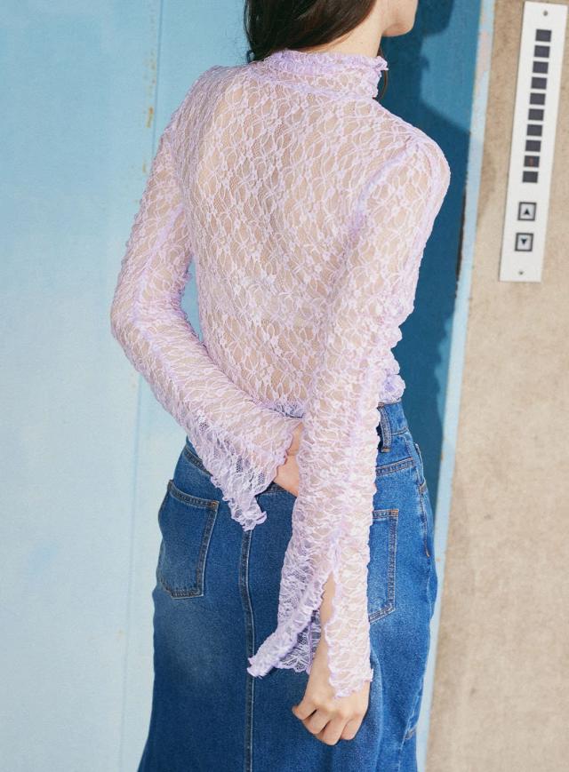 コエル（COEL）/レースギャザーカットソー