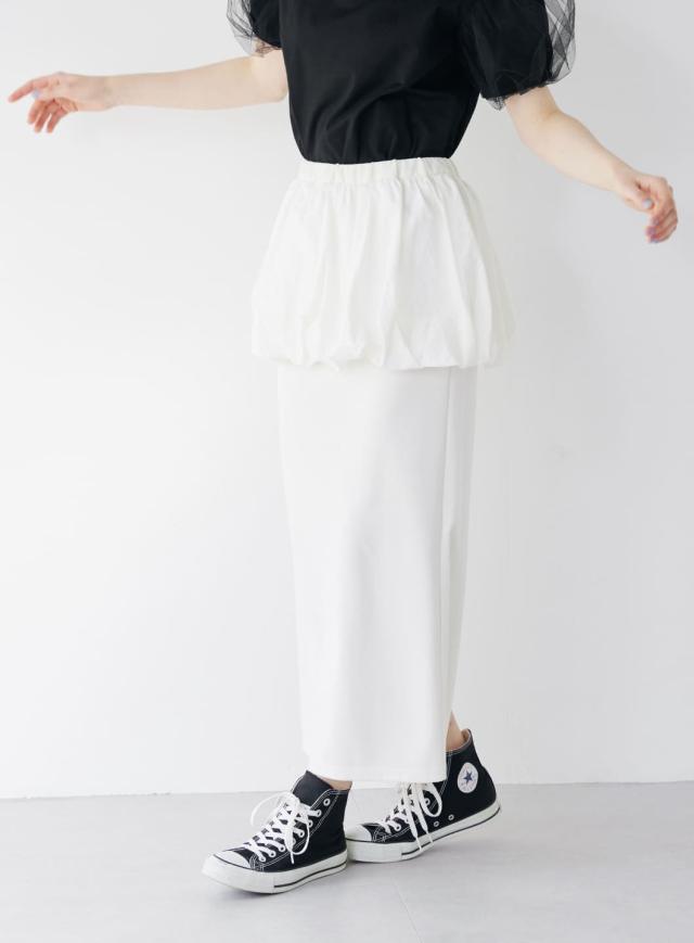 コエル（COEL）/バルーンペプラムタイトスカート