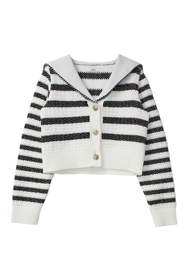 【最終価格】　COEL ビッグカラー　手編み　ジップカーディガン　グレー COEL Online Storeビッグカラー手編みジップカーディガン(F グレー): TOPS