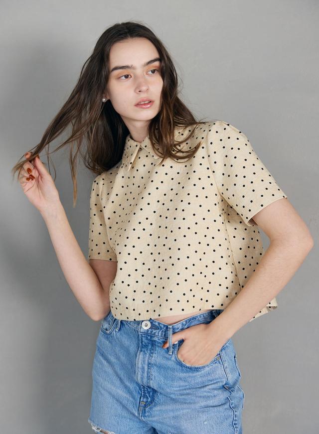 コエル（COEL）/2WAYカラードットブラウス