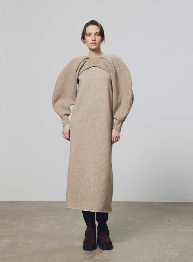 コエル（COEL）/ボレロ付きニットワンピース