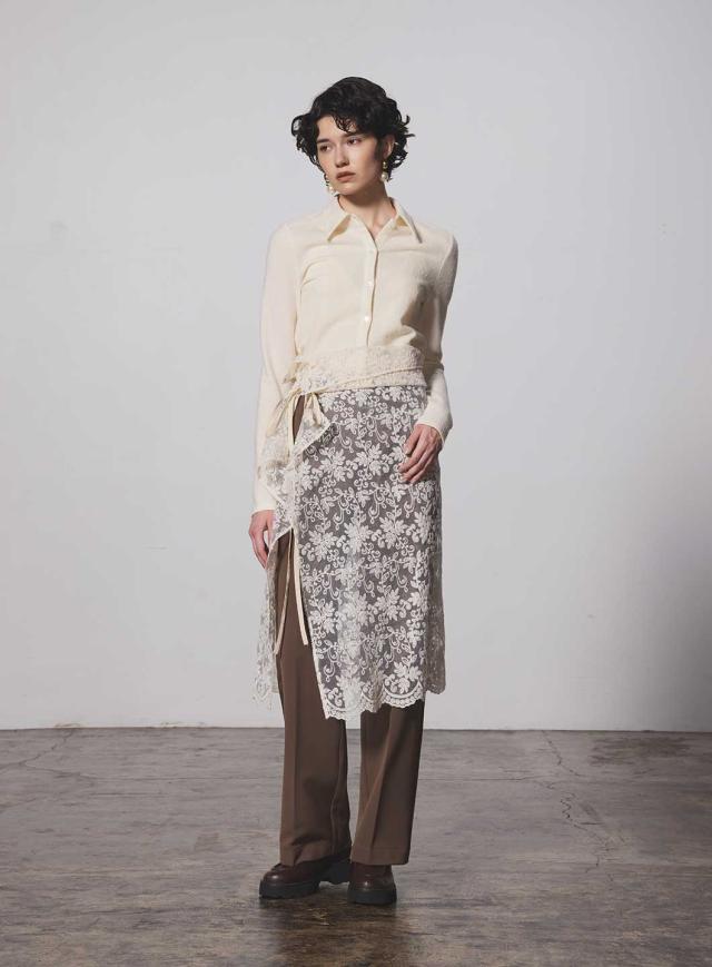 コエル（COEL）/レーススカート付きスラックス