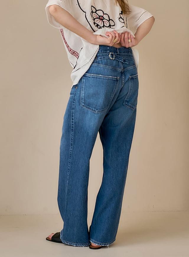コエル（COEL）/COEL×upper hights バックベルトワイドデニムパンツ
