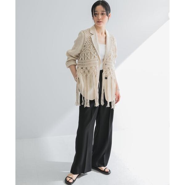 Spick and Span ペーパーヤーンルーズニットベスト ペーパーヤーン