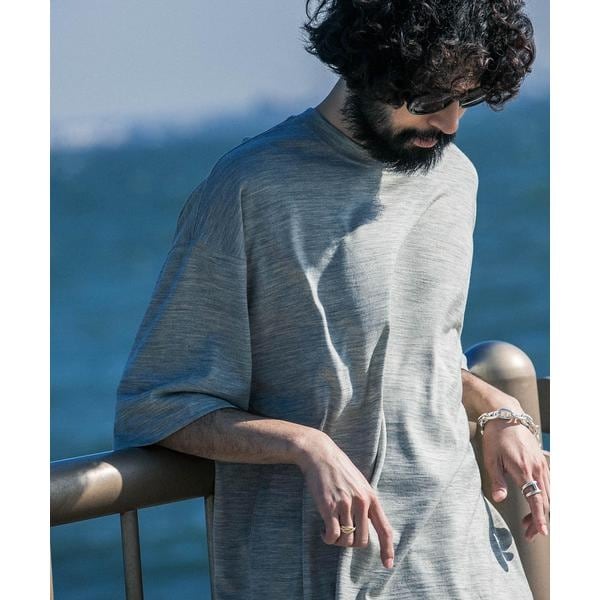 アーバンリサーチ（URBAN RESEARCH）/new basic　ウォッシャブルメリノウールショートスリーブTシャツ