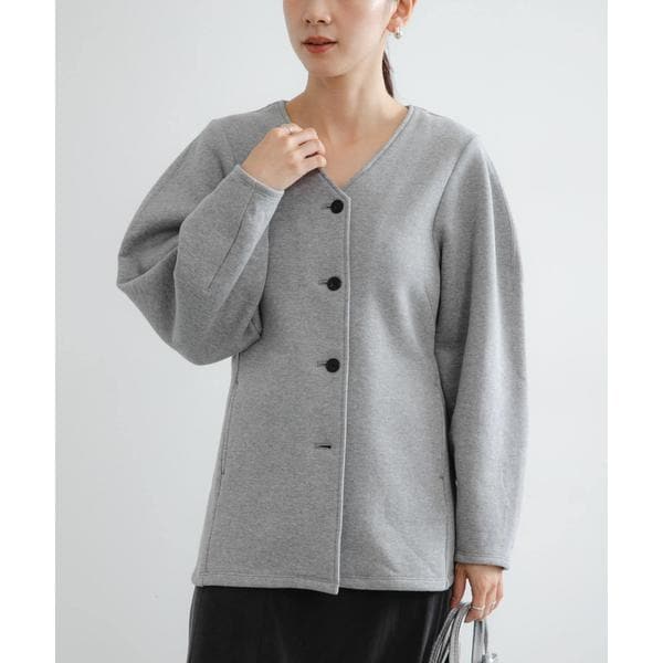 アーバンリサーチ（URBAN RESEARCH）/ボリュームスリーブ裏起毛カーディガン
