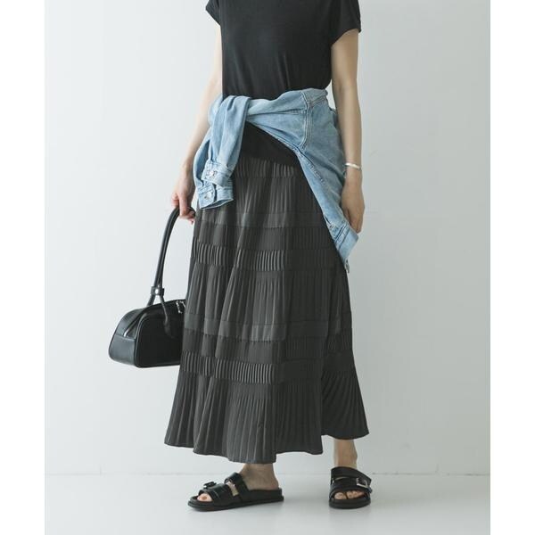 アーバンリサーチ（URBAN RESEARCH）/プリーツティアードスカート