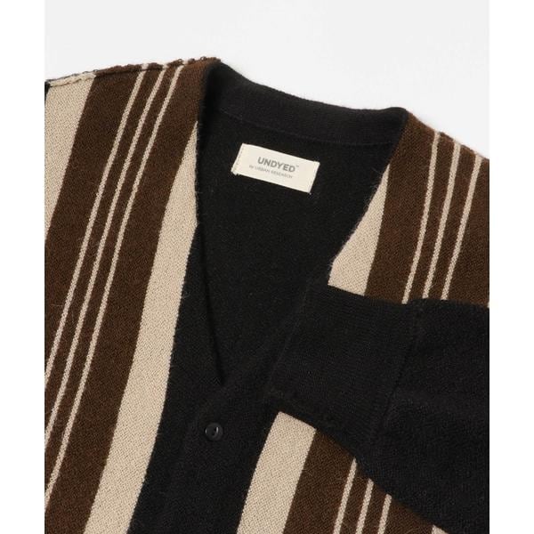 アーバンリサーチ（URBAN RESEARCH）/UNDYED ALPACA STRIPE CARDIGAN
