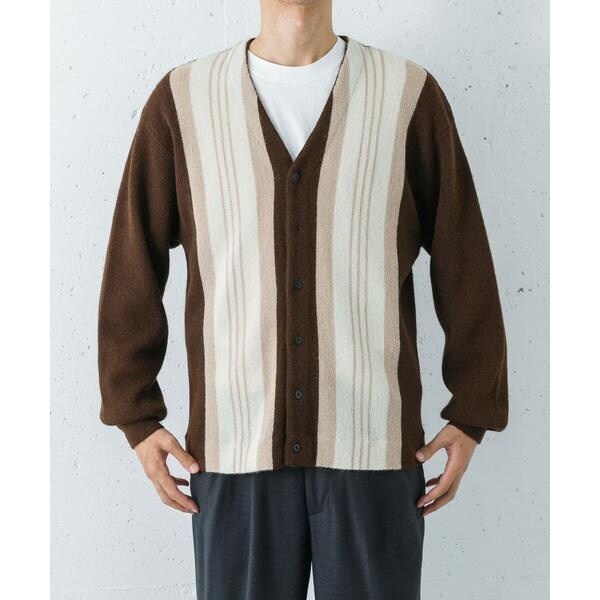 アーバンリサーチ（URBAN RESEARCH）/UNDYED ALPACA STRIPE CARDIGAN