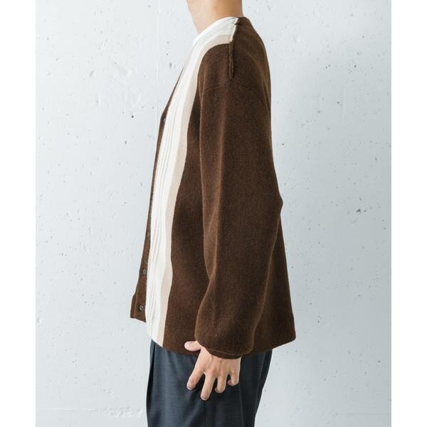 アーバンリサーチ（URBAN RESEARCH）/UNDYED ALPACA STRIPE CARDIGAN