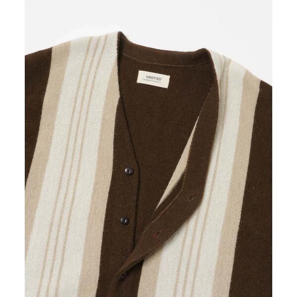 アーバンリサーチ（URBAN RESEARCH）/UNDYED ALPACA STRIPE CARDIGAN