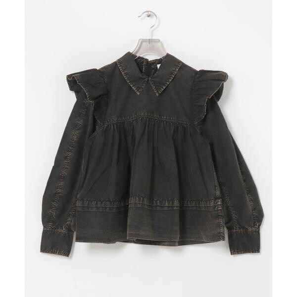 アーバンリサーチ（URBAN RESEARCH）/GANNI　GARMENT DYED FRILL BLOUSE