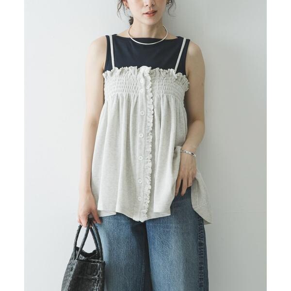 アーバンリサーチ（URBAN RESEARCH）/crinkle crinkle crinkle　SHIRRING GATHER CAMI