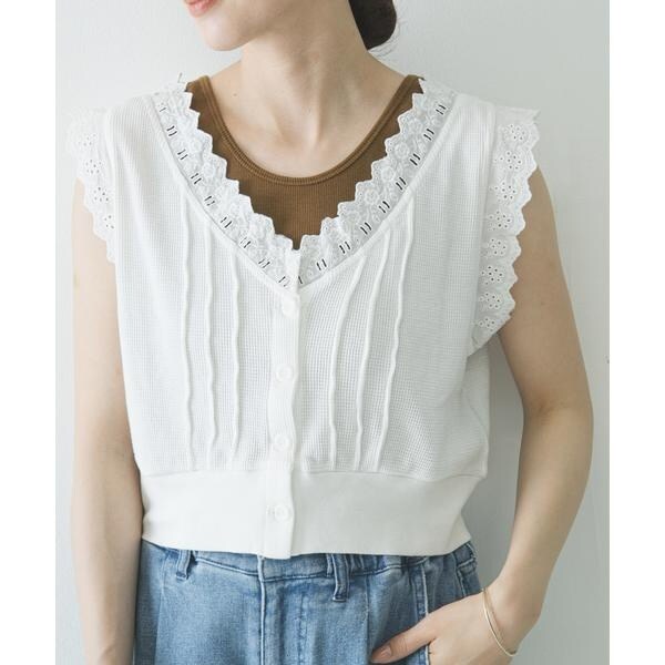 アーバンリサーチ（URBAN RESEARCH）/crinkle crinkle crinkle　WAFFLE FRILL VEST