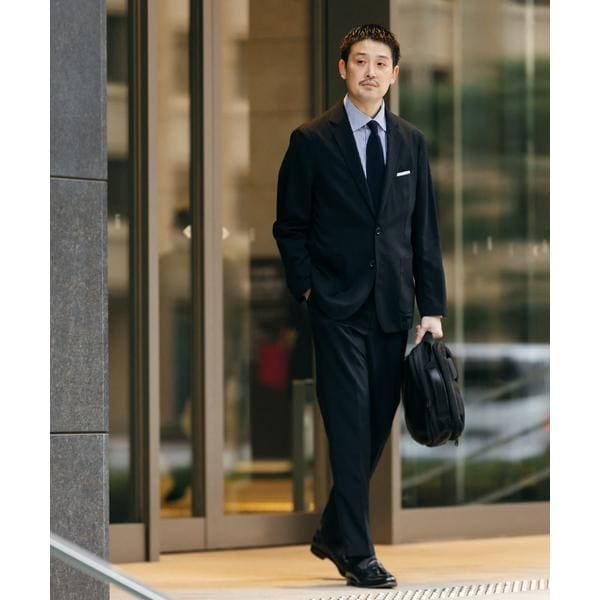 【未使用 美品】URBAN RESEARCH アーバンリサーチ スーツ 46 ブラウン ストライプ 背抜 ウール モヘア T755 美品アーバンリサーチドアーズ メンズスーツ 44 カーキ 秋冬