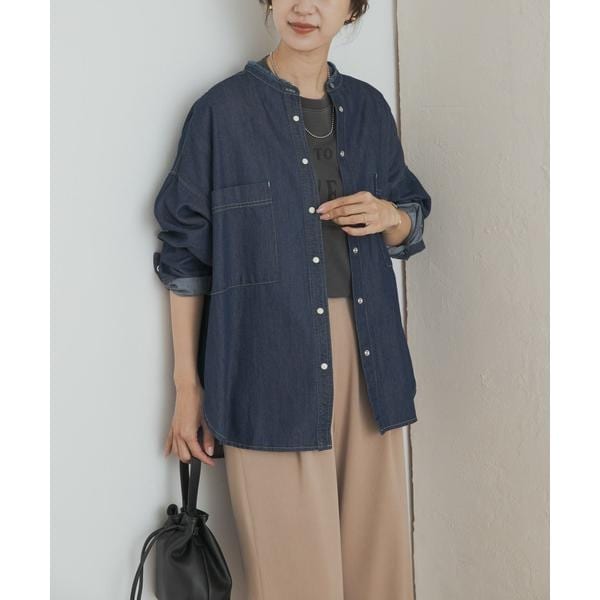 アーバンリサーチ ドアーズ（URBAN RESEARCH DOORS）/デニムバンドカラーシャツ_1