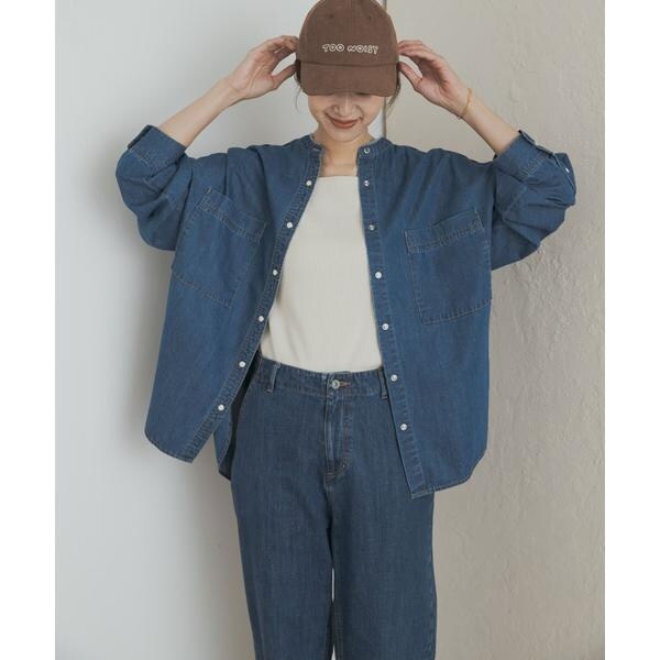アーバンリサーチ ドアーズ（URBAN RESEARCH DOORS）/デニムバンドカラーシャツ_3