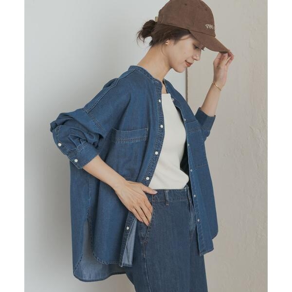 アーバンリサーチ ドアーズ（URBAN RESEARCH DOORS）/デニムバンドカラーシャツ_4