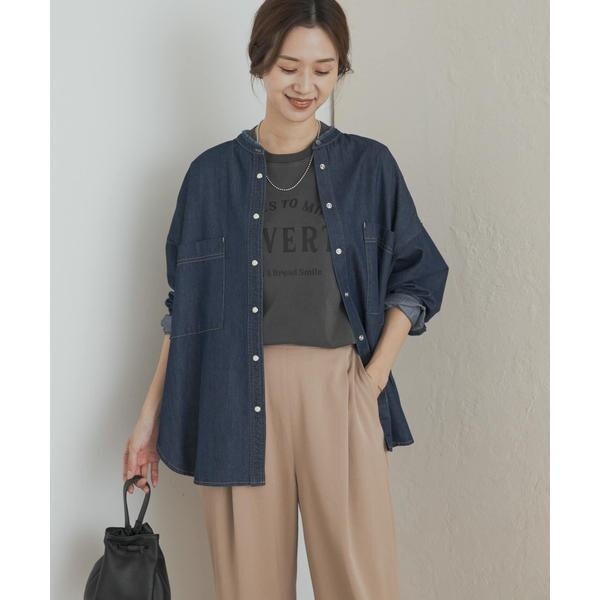 アーバンリサーチ ドアーズ（URBAN RESEARCH DOORS）/デニムバンドカラーシャツ_16
